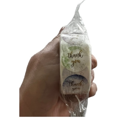 NEW‎ - Thank You Sticker - Multi Watercolor - 500 count - Picture 2 of 4